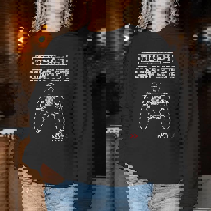 40歳の誕生日プレゼント Level 40 Complete 贈り物 男性用、女性用 レディーススウェットシャツ 面白い贈り物