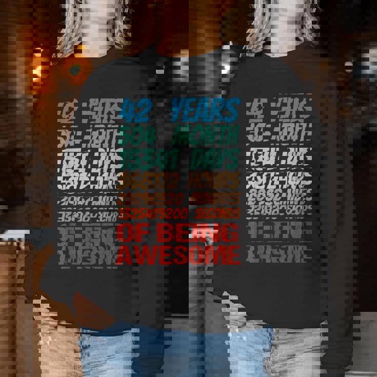 42歳 42歳 誕生日 女性 男性 42歳 誕生日 レディーススウェットシャツ 面白い贈り物