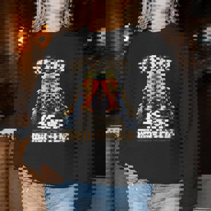 43歳の誕生日プレゼントのアイデアbeerthdayビール レディーススウェットシャツ 面白い贈り物