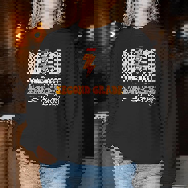 Ab Cd 2年生 ロックス 2年生 先生 男の子 女の子 キッズ レディーススウェットシャツ 面白い贈り物