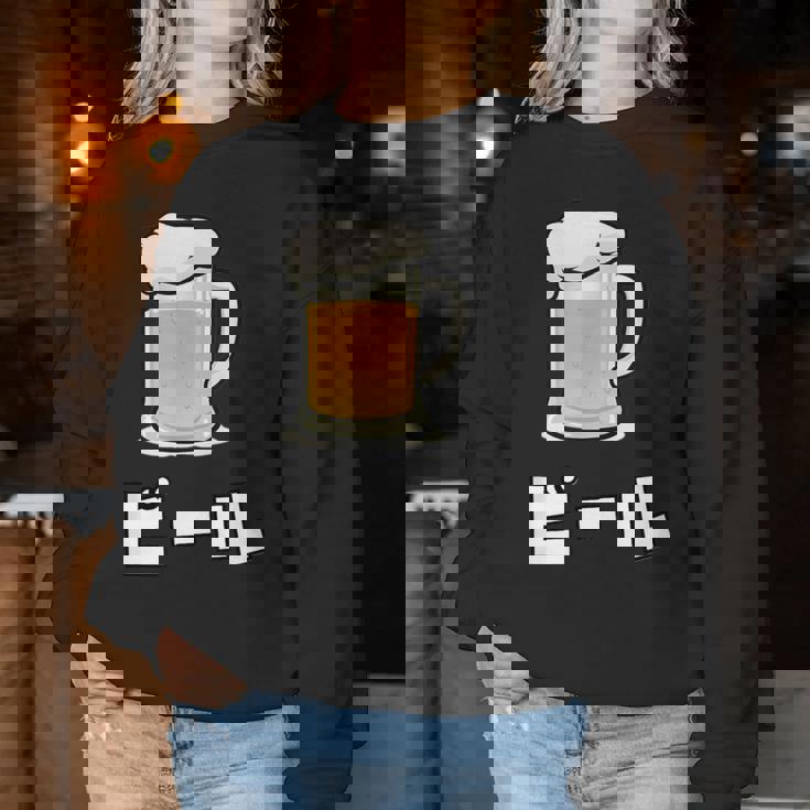 Beer ビール In Japanese レディーススウェットシャツ 面白い贈り物