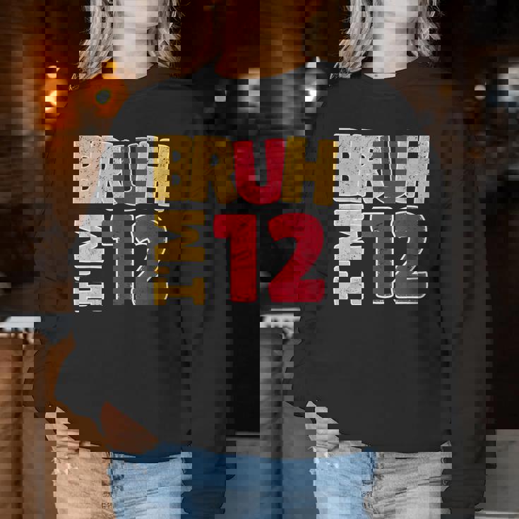 Bruh I'm 12歳 ギフト 男の子 女の子 It's My 12Th Birthday レディーススウェットシャツ 面白い贈り物
