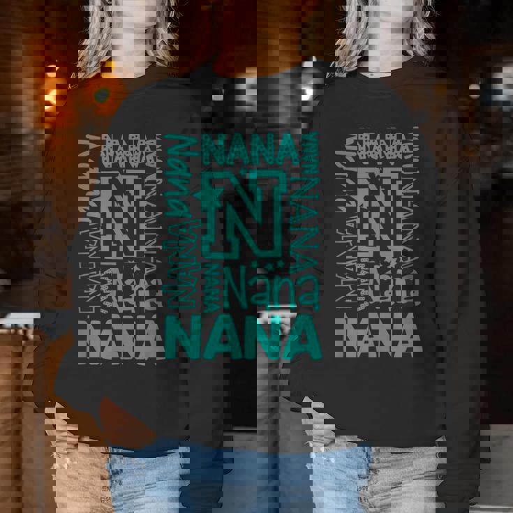Cheery Nana Grandma レタープリント レディーススウェットシャツ 面白い贈り物