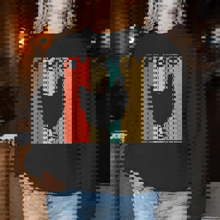 Chicken ニワトリ 動物 レディーススウェットシャツ 面白い贈り物