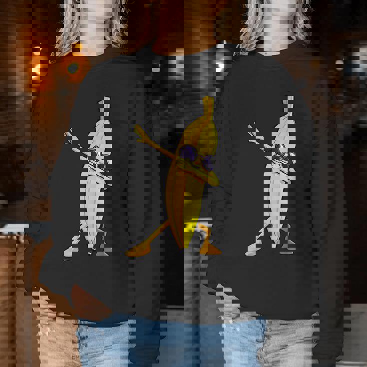 Dabbing バナナ ハワイアン トロピカル フルーツ好き 男性 女性 キッズ レディーススウェットシャツ 面白い贈り物