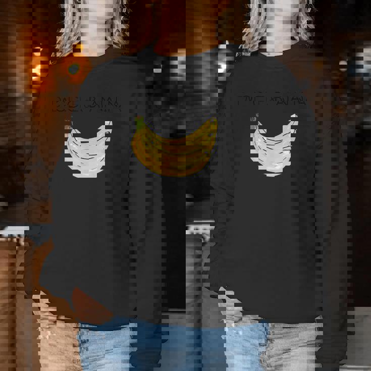 Dolce And Banana 面白いバナナ フルーツデザイン レディーススウェットシャツ 面白い贈り物