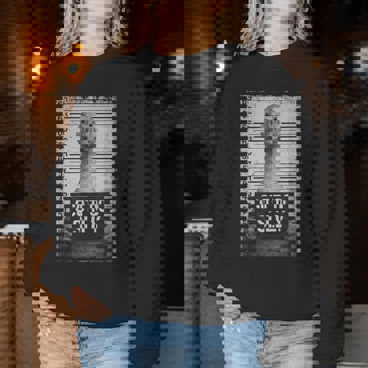 Goose Gotilly Meme 動物愛好家 マグショット 男の子 女の子 レディーススウェットシャツ 面白い贈り物