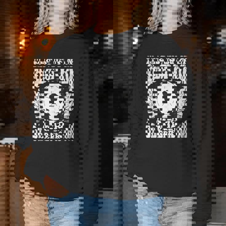 Fútbol Mamá Portero Portero Madre In Mangas Sudadera Mujer Regalos divertidos