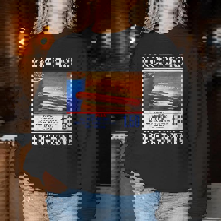 I Got That Dog In Me、 Hot Dog Meme レディーススウェットシャツ 面白い贈り物