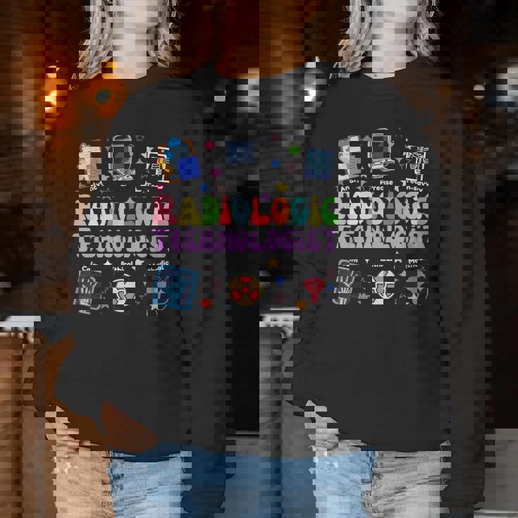 Groovy 放射線技師アート メンズ レディース X線技術 レディーススウェットシャツ 面白い贈り物