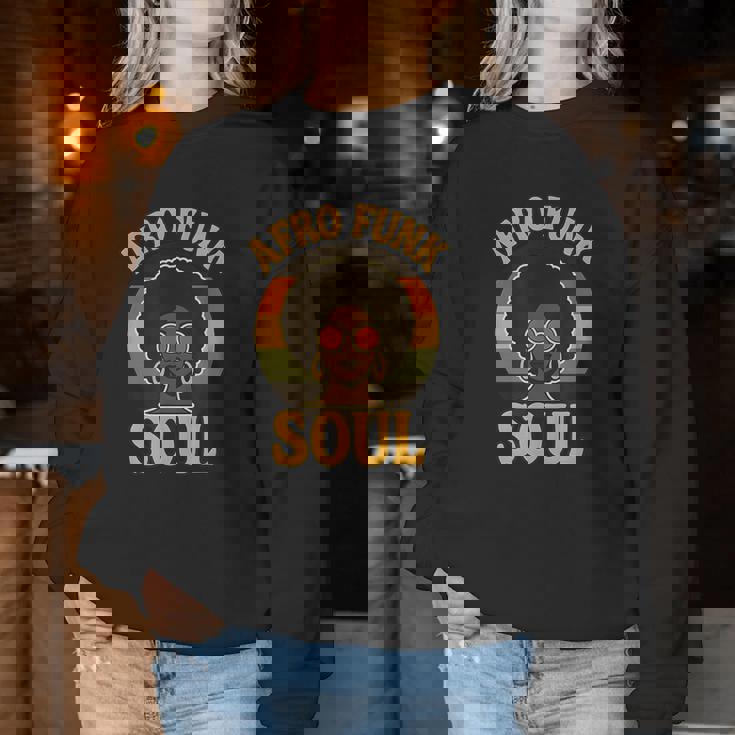 Groovyoul リバイバル レトロ ヴィンテージ 70年代 ファンク アフロ ソウル レディーススウェットシャツ 面白い贈り物