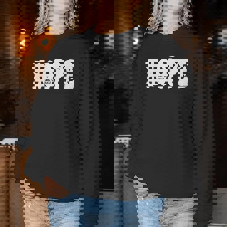 Hope Romans 15 13 レトロ グルービー 面白い クリスチャン 信仰 聖書 J レディーススウェットシャツ 面白い贈り物