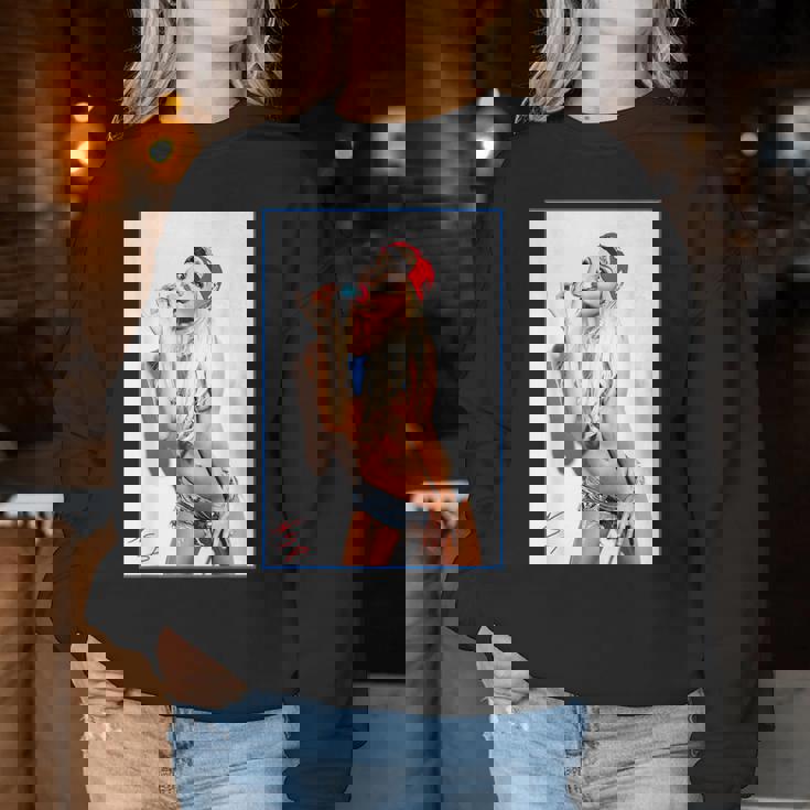 Hot Girl On 男性用 Ice Pop Pinup 2 レディーススウェットシャツ 面白い贈り物