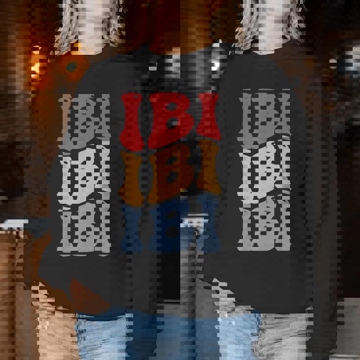 Ibi City Groovy レトロ レディーススウェットシャツ 面白い贈り物