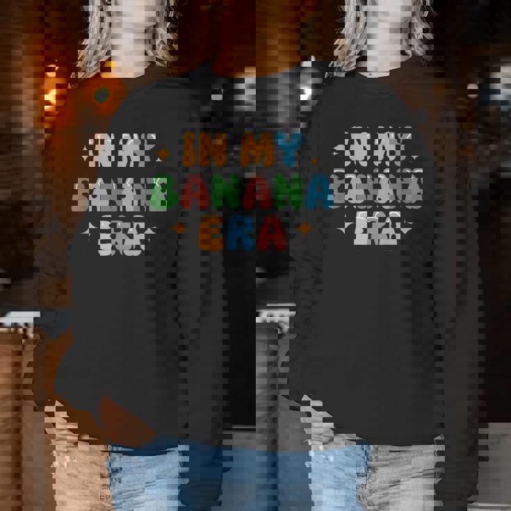 In My Banana Era Bananas レディーススウェットシャツ 面白い贈り物