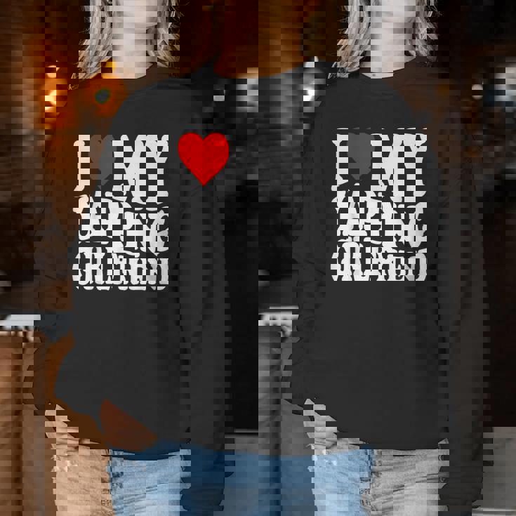 I Love My Yapping Girlfriend レディーススウェットシャツ 面白い贈り物