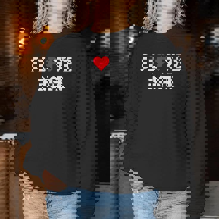 I Love Nor Match Girlfriend & Boyfriend Nor Name レディーススウェットシャツ 面白い贈り物