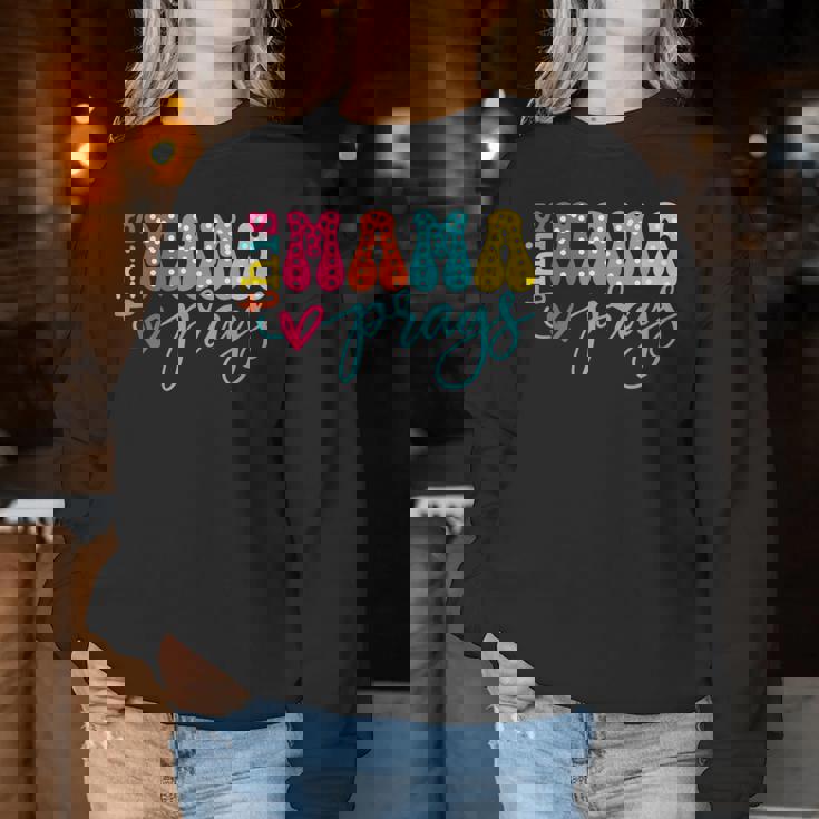 This Mama Prays Religious Mom Christian Mother's Day Women Sweatshirt Unique Gifts