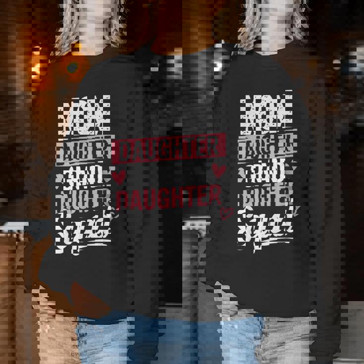 Mom Daughter Granddaughterquad マッチングママ 母の日 レディーススウェットシャツ 面白い贈り物