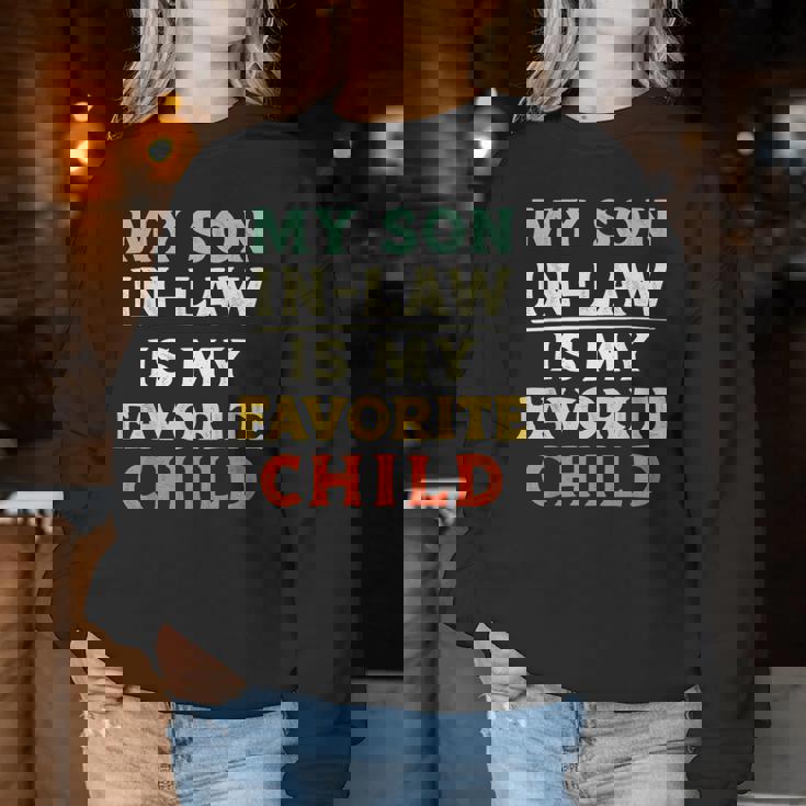 Myon In Law Is My Favorite Child Mothers Fathers Day レディーススウェットシャツ 面白い贈り物