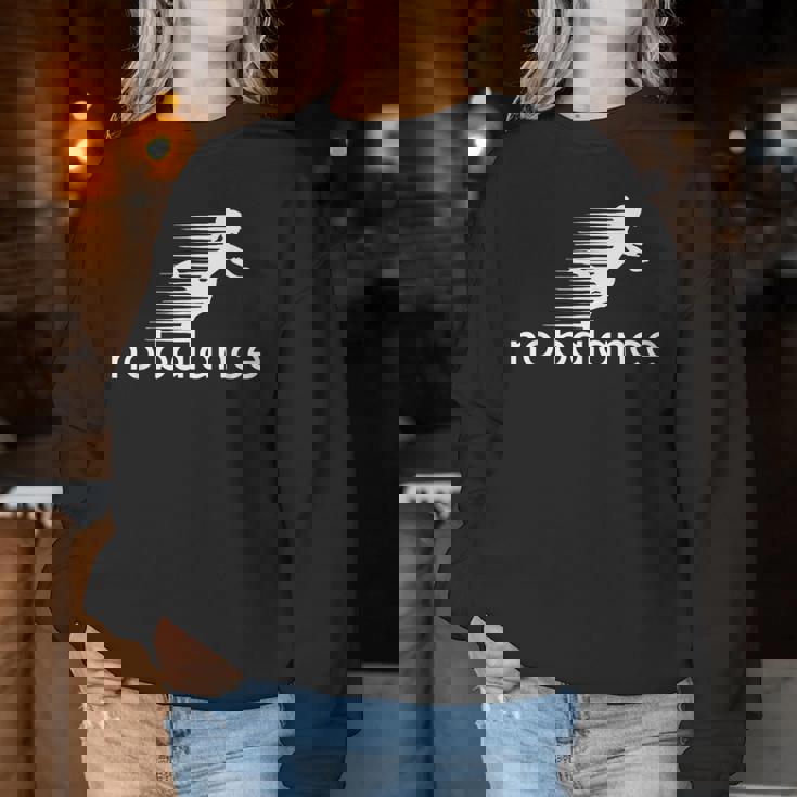 No Balance Girl スポーツとユーモアのための面白いパロディデザイン レディーススウェットシャツ 面白い贈り物