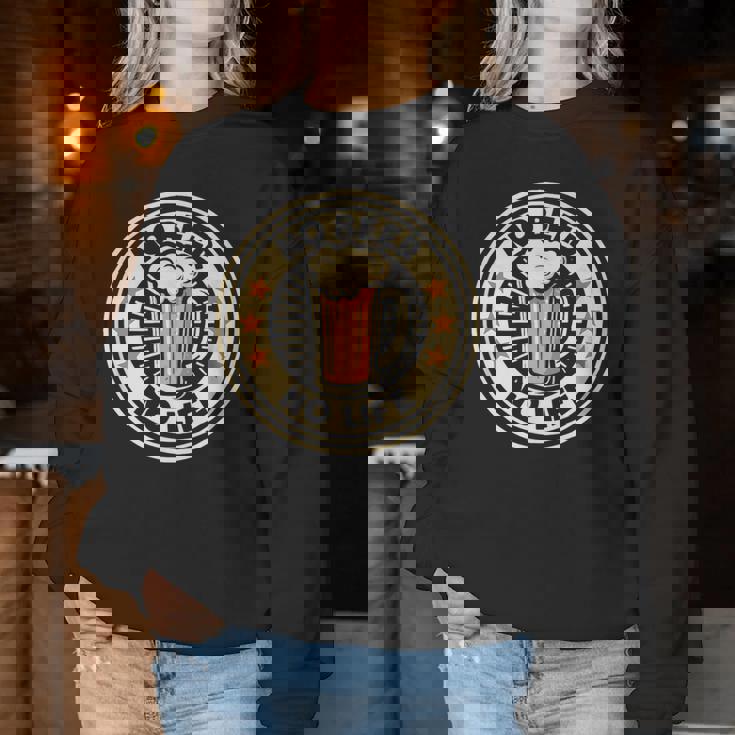 No Beer No Life ヴィンテージドリンク ビール愛好家 ビールファン向け レディーススウェットシャツ 面白い贈り物