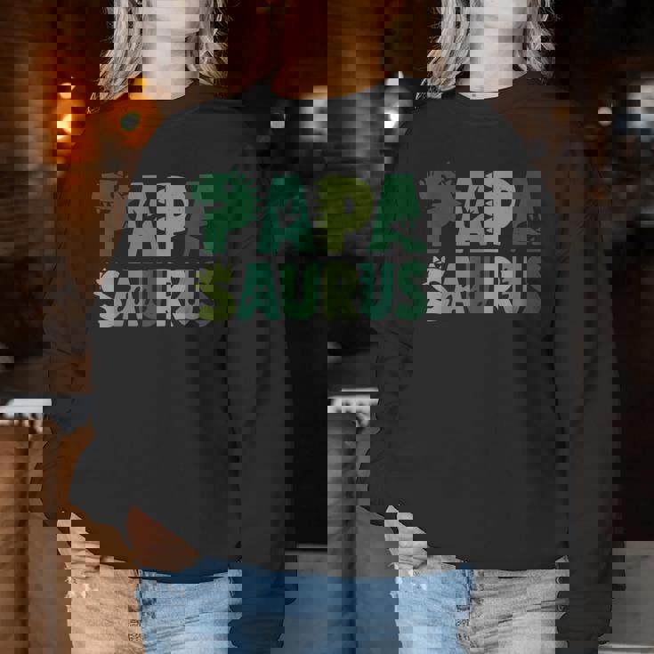 Papaaurus お揃い 家族 誕生日 恐竜 男性 女性 キッズ レディーススウェットシャツ 面白い贈り物