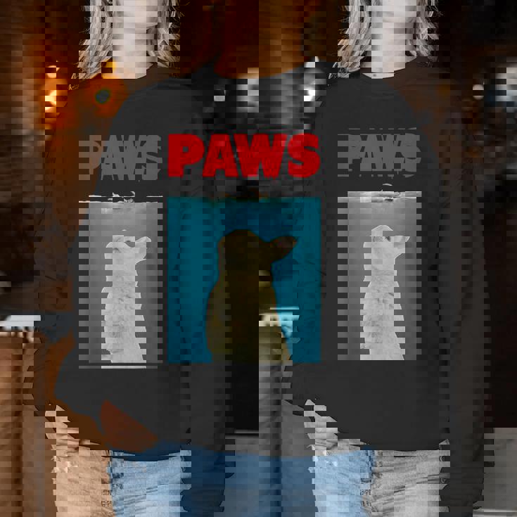 Paws Bunny 面白いパロディ ウサギ好きのギフト レディーススウェットシャツ 面白い贈り物