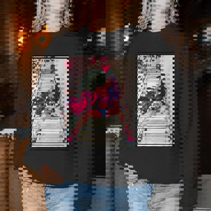 Pinup Girls 「バルーン付きセクシー赤毛ピンナップ1」 レディーススウェットシャツ 面白い贈り物