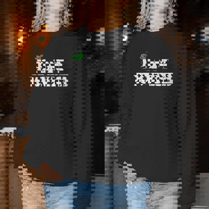 Plant Powered プラントパワー ヴィーガニズム ヴィーガン ベジタリアン レディーススウェットシャツ 面白い贈り物