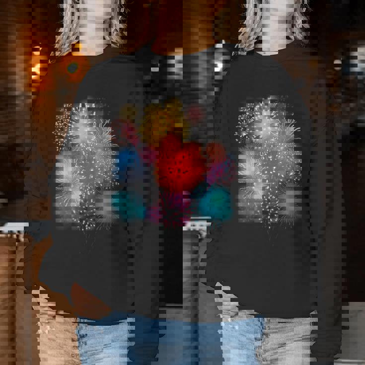 Pyrotechnics パイロマニック花火 パイロ爆発ロケット レディーススウェットシャツ 面白い贈り物