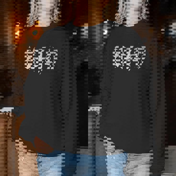 Sarcastic 8647 Vintage 80S Style 86 47 Rock Music 8647 Women Sweatshirt Unique Gifts