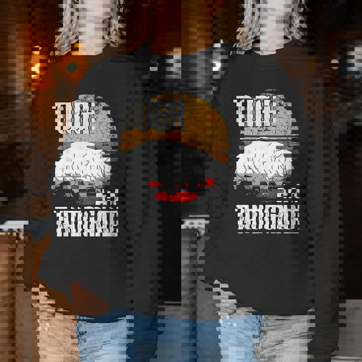 Tardigrade ウミグマ クマムシ 苔 生物学 レディーススウェットシャツ 面白い贈り物