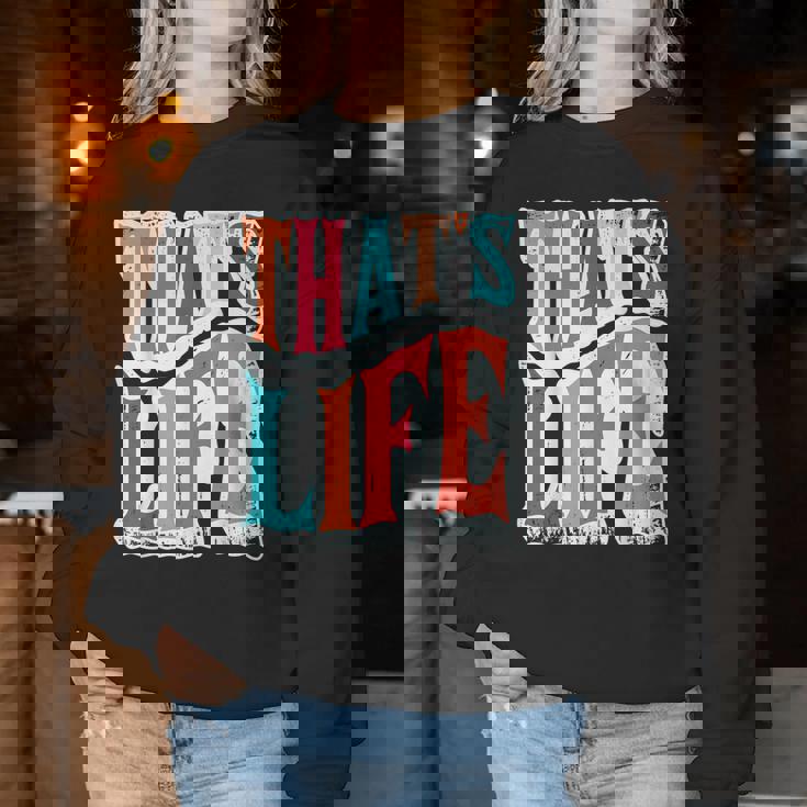 That Is Life Retro Groovyintage レディーススウェットシャツ 面白い贈り物