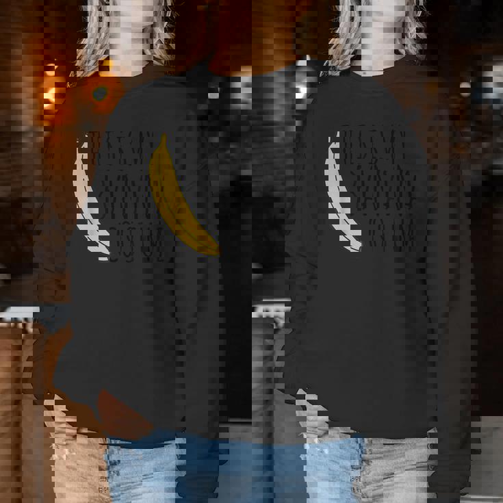 This Is My Banana Costume これが私のバナナの衣装 レディーススウェットシャツ 面白い贈り物