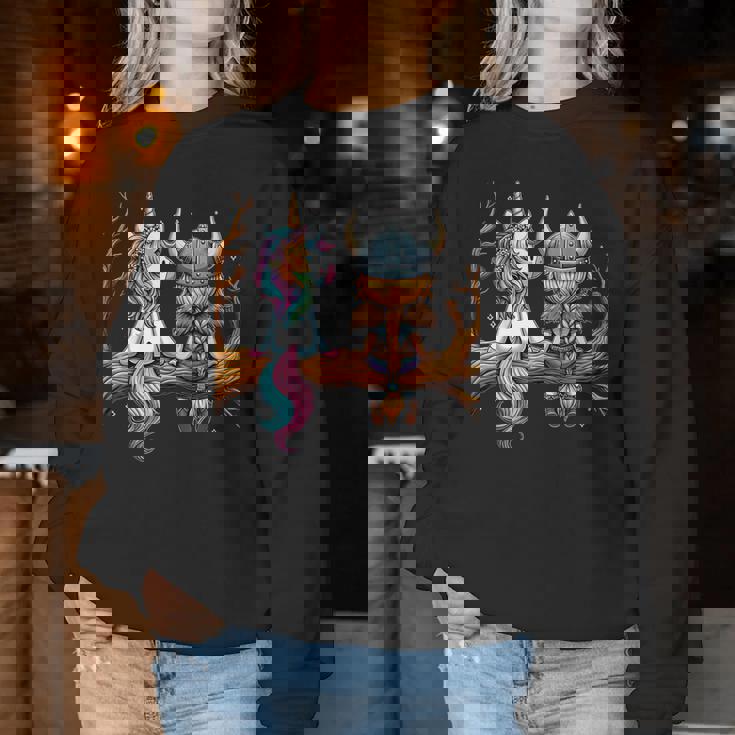 Vikingo Y Unicornio Niños Niñas Hombres Es Niños Y Adultos Sudadera Mujer Regalos divertidos