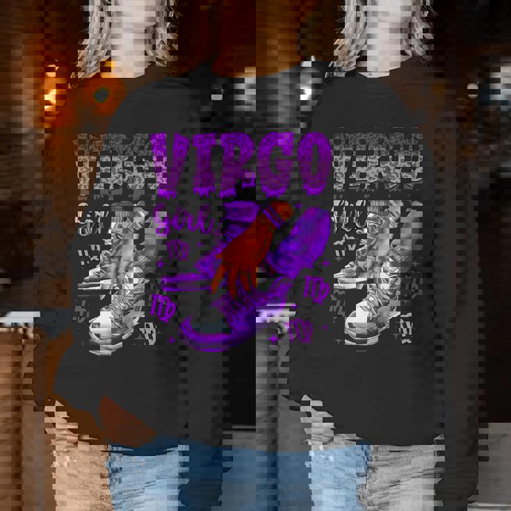 Virgo Girl Birthday Black Sneakers Zodiac Sign Women Sweatshirt Unique Gifts Virgo Girl Birthday Black Sneakers Zodiac Sign Women Sweatshirt Unique Gifts