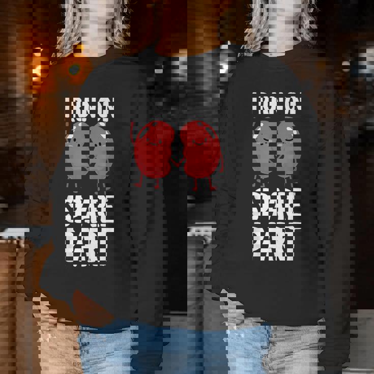 かわいい腎臓ドナーアート 男性 女性 腎臓レシピエント移植 レディーススウェットシャツ 面白い贈り物