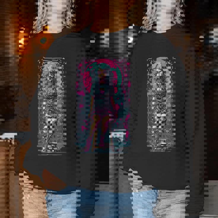 オカルト ゴシック E-Girl ゴスガール 美的 アニメ デザイン レディーススウェットシャツ 面白い贈り物