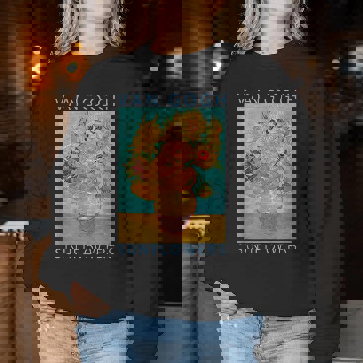 ゴッホ 面白いtシャツ ひまわり 名作 アート 花 印象派 絵画 メンズ レディース 服 美術 油彩画 レディーススウェットシャツ 面白い贈り物