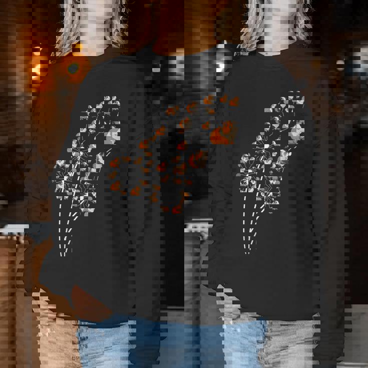 タンポポのモルモットの花、花のモルモットの木 レディーススウェットシャツ 面白い贈り物