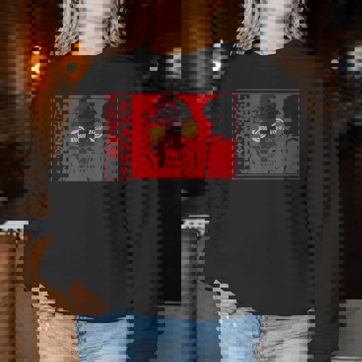 ターボおばあちゃん レディーススウェットシャツ 面白い贈り物