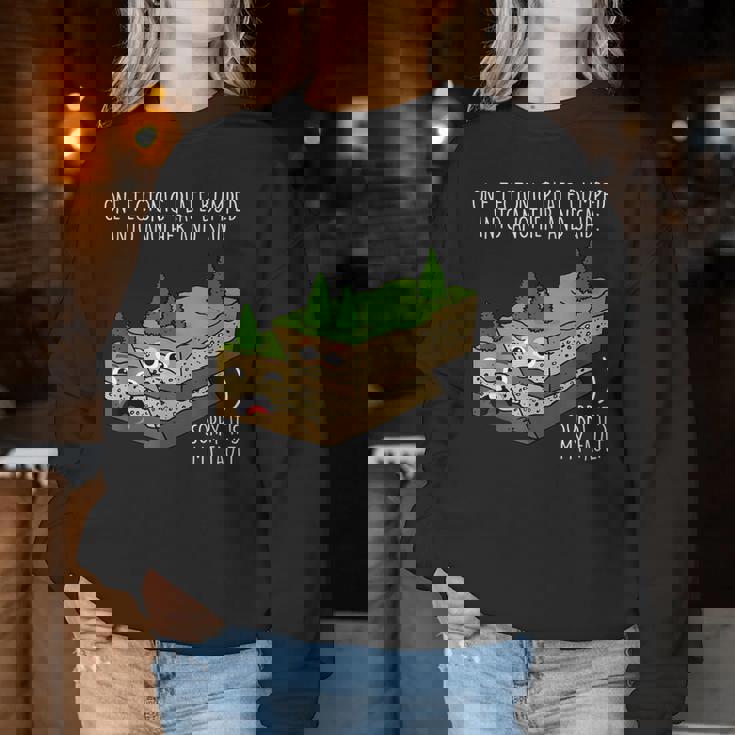 テクトニックプレートorry My Fault Teacher レディーススウェットシャツ 面白い贈り物