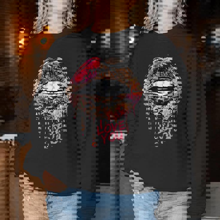 ヒョウ柄 チーター柄 アニマルリップ 花柄 セクシー ヒョウ柄 レディーススウェットシャツ 面白い贈り物