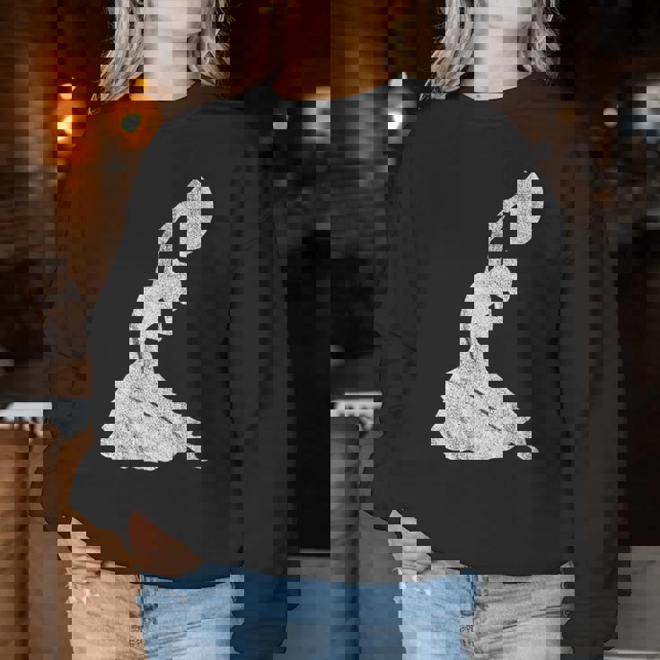 フラメンコ ダンサー ドレス スペイン エスパーニャ 女性用 男性用 フラメンコ レディーススウェットシャツ 面白い贈り物