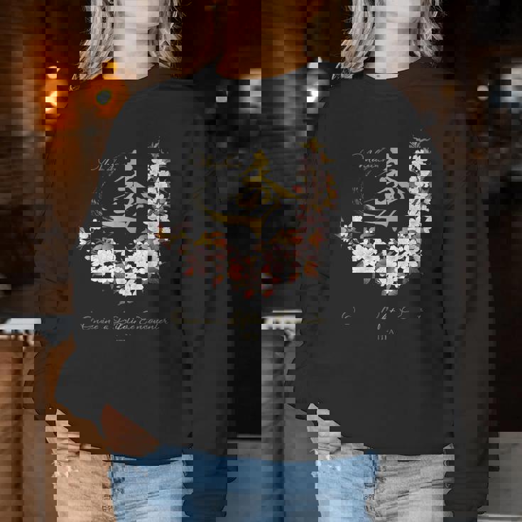 マダム秀 花tシャツ（1） さくら 一期一会 レディーススウェットシャツ 面白い贈り物