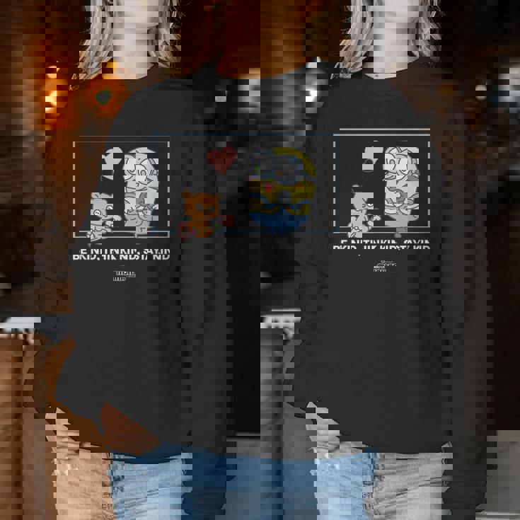 ミニオンズ ボブ&ティム Be Kind Think Kindtay Kind レディーススウェットシャツ 面白い贈り物