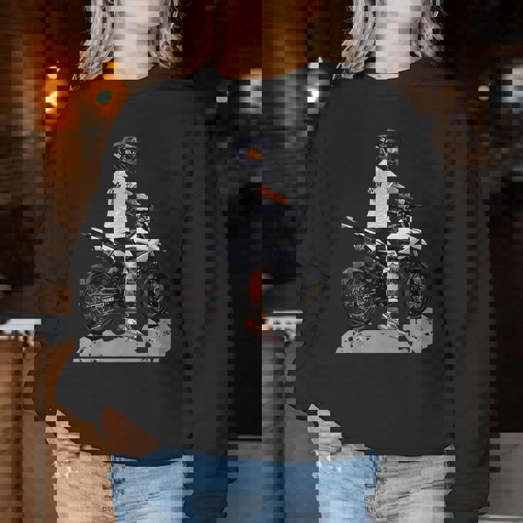 モタード・コミックス、男性にも女性にも素敵な贈り物のアイデア レディーススウェットシャツ 面白い贈り物