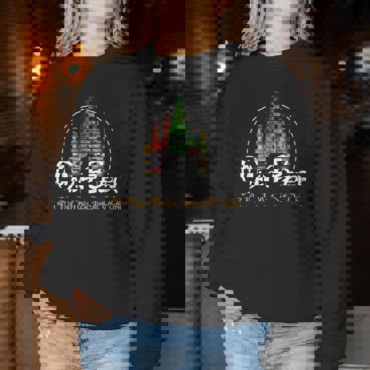 モルトビールパロディー Malt Beer Most Magical Drink On Earth レディーススウェットシャツ 面白い贈り物