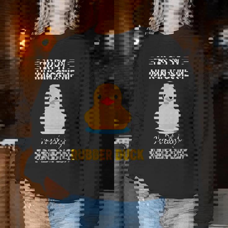 ラバーダックシャツ I'm Really A Rubber Duck レディーススウェットシャツ 面白い贈り物